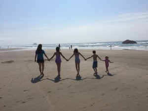 For my sister's birthday, we all went to the beach.