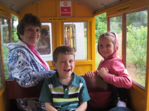 Train ride at Longleat - it was a great way to stay out of the rain.