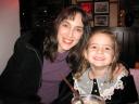 Melanie and Aliyah at restaurant, Dec 23 07